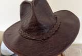 Men' s Western Leather Hat: Small